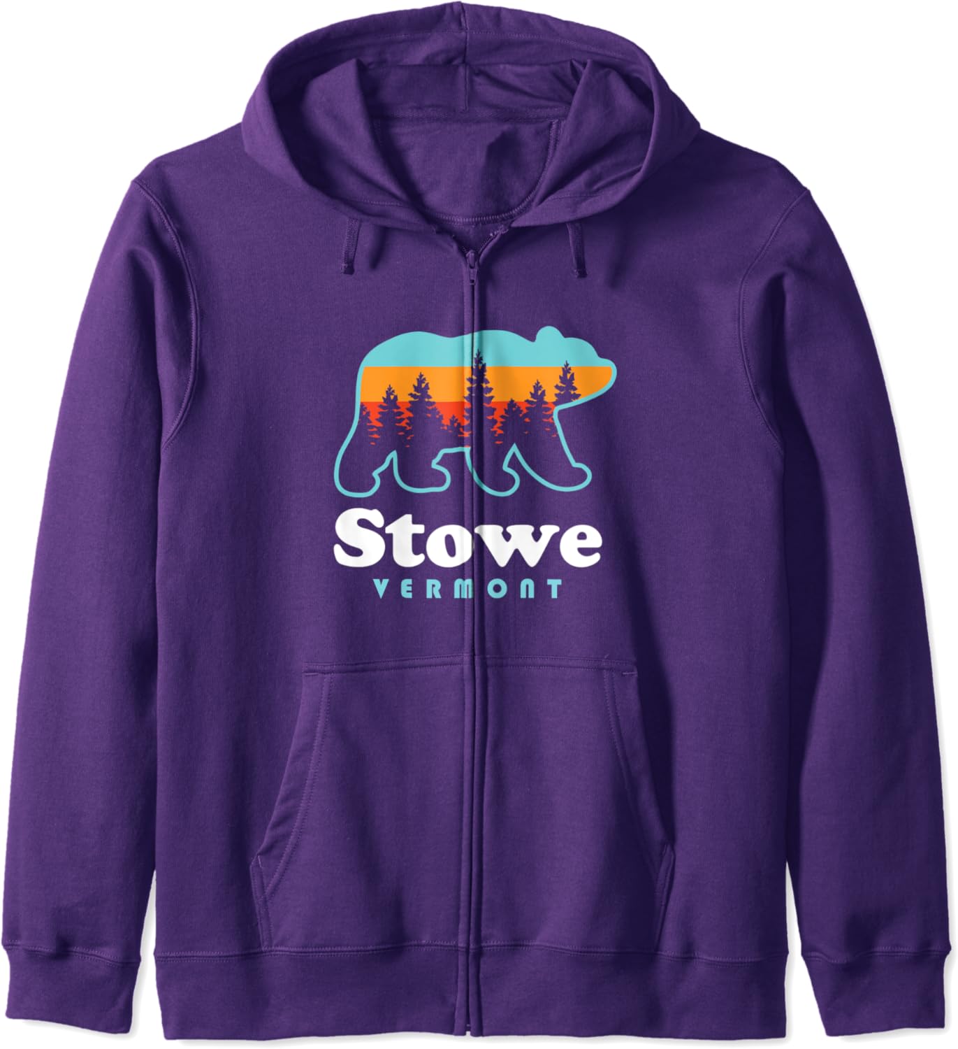 Stowe Vermont Bear Stowe VT Zip Hoodie
